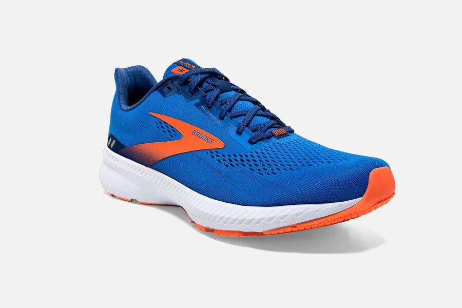 Brooks Launch 8 Road Running Shoes Mens Blue/Orange 435978-WMK